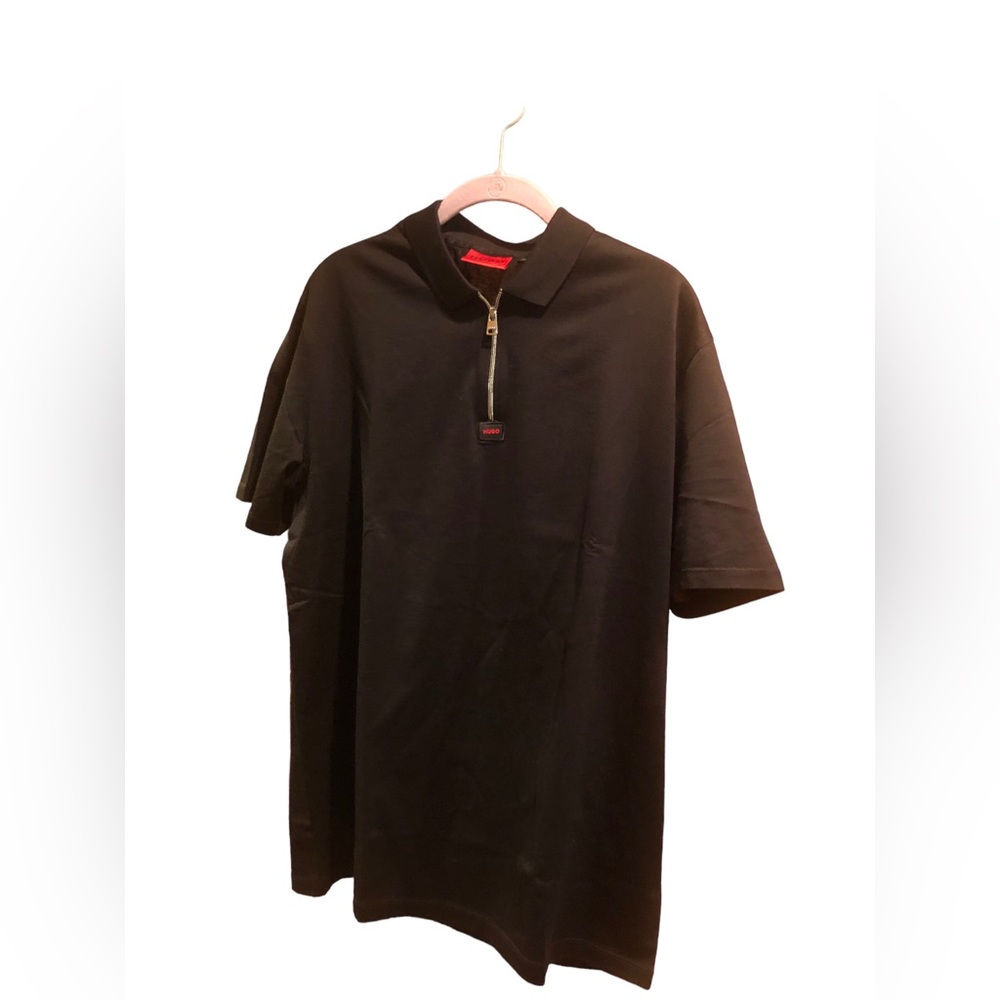 Hugo Boss Dress Polo with Zipper (Size - Large) (Color - Black)